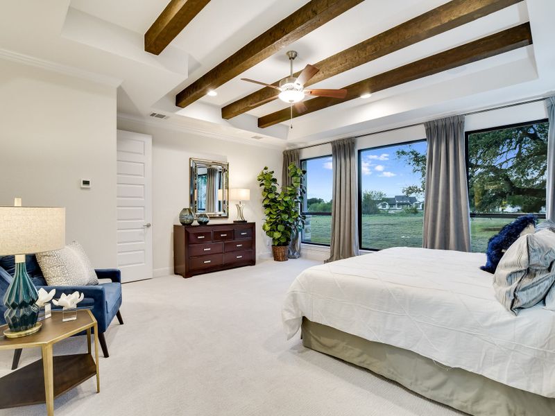 Representative furnished interior of a home built from the San Simeon I by Giddens Homes in Clearwater Ranch, Liberty Hill (Image 180).