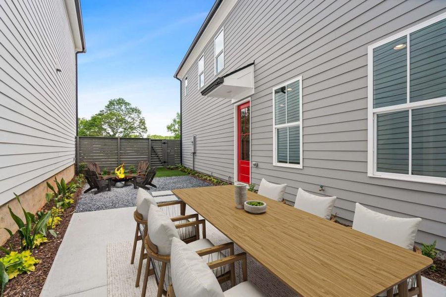 Exterior details and patio area of a home in Harmony, Auburn (Image 2).