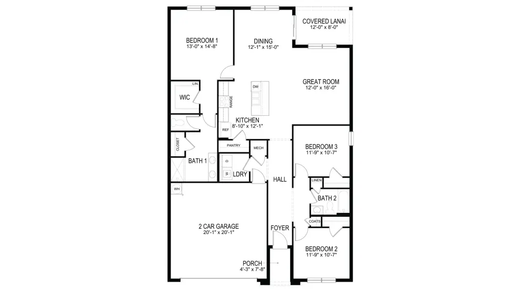 2D floor plan layout of this home in Sandhill, Dade City, FL (Image 2). 2D floor plan layout of this home in Sandhill, Dade City, FL (Image 2).