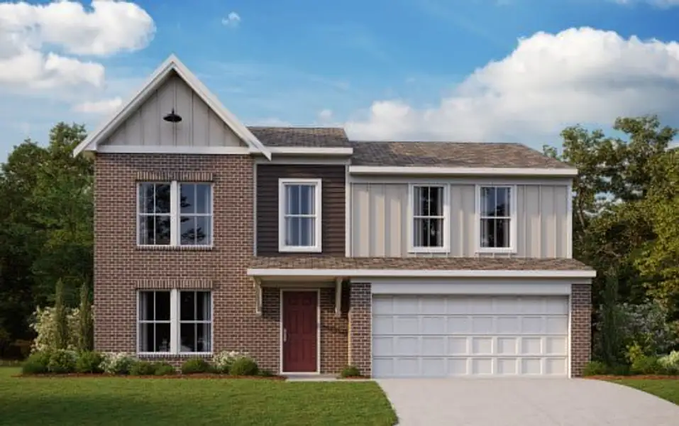 Representative exterior photo of a completed home built from the Yosemite by Fischer Homes in Cherry Glen, Euharlee, GA (Image 14).