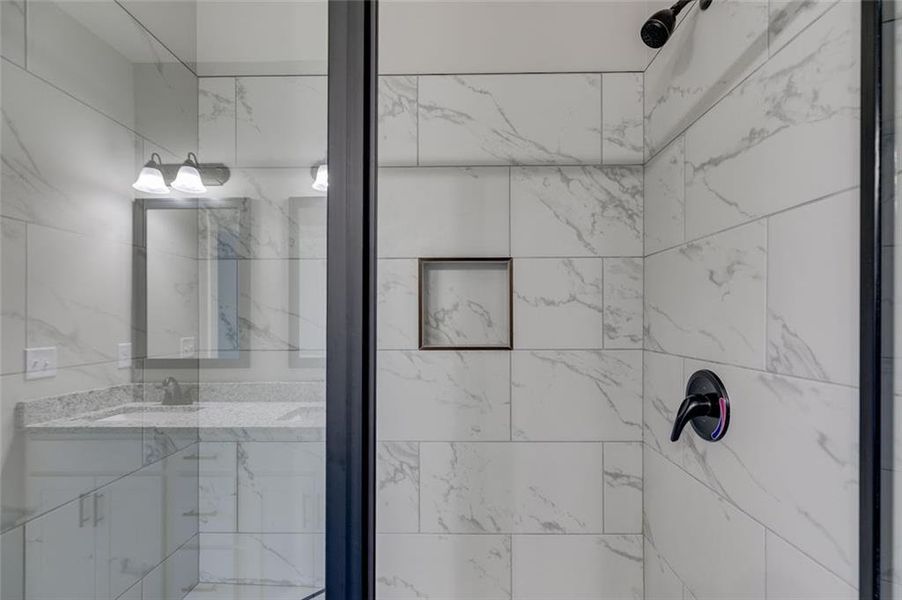 Close-up of interior finishes inside a home in , Dallas (Image 11).