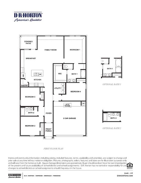 2D floor plan layout for the Cali by D.R. Horton in Windemere, Beaumont, TX (Image 3). 2D floor plan layout for the Cali by D.R. Horton in Windemere, Beaumont, TX (Image 3).