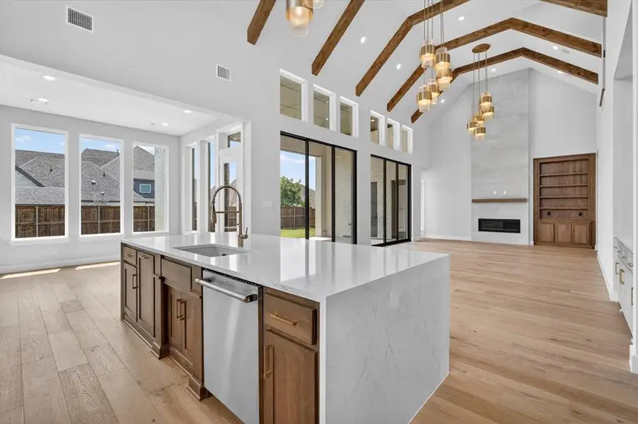 Furnished interior view inside a new home in Mustang Lakes, Celina (Image 9).
