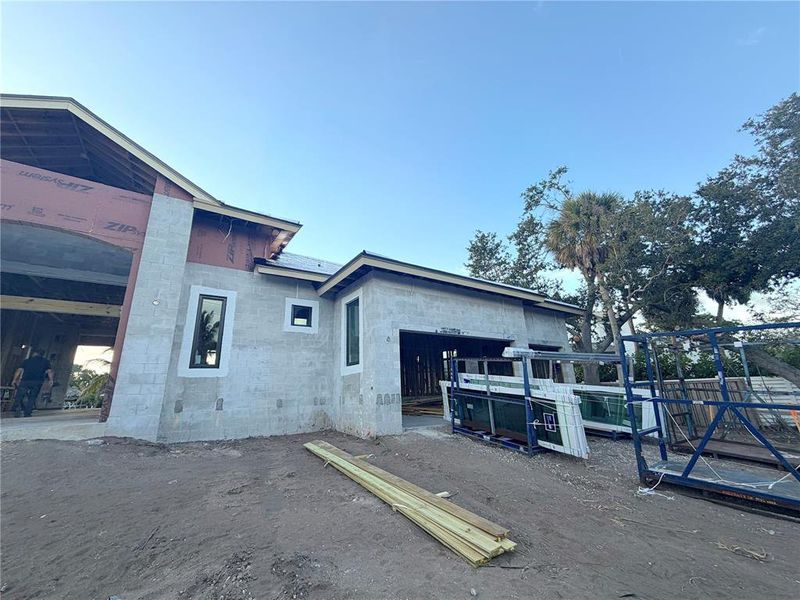 In-progress construction of a new home in , Sarasota, FL (Image 27).