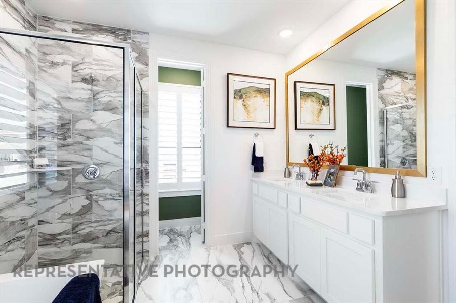 Furnished interior view inside a new home in Aster Park: 40ft. lots, McKinney (Image 4).