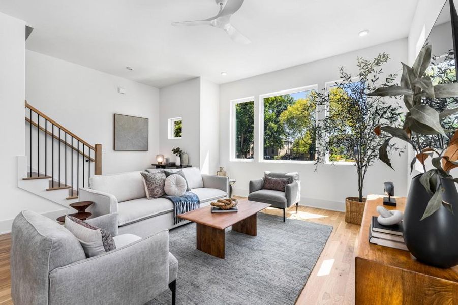 Furnished interior view inside a new home in , Atlanta (Image 25).