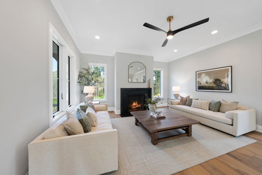 Representative furnished interior of a home built from the Eloise by Homes by Dickerson in The Founding at Blue Ridge, Raleigh (Image 12).