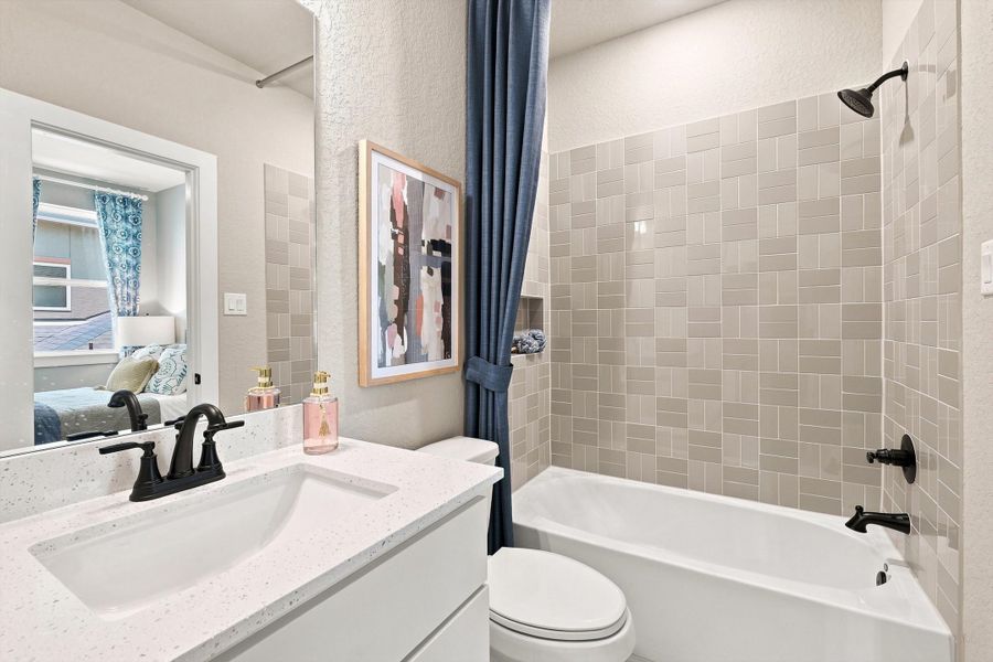 Representative furnished interior of a home built from the Jonestown by Scott Felder Homes in Esperanza, Boerne (Image 25).