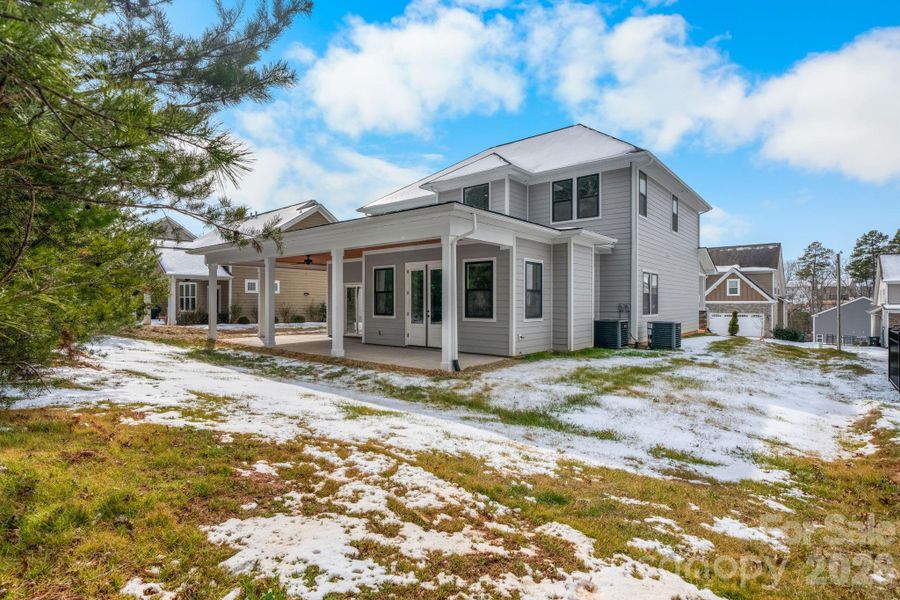 Exterior details and patio area of a home in , Hickory (Image 4).