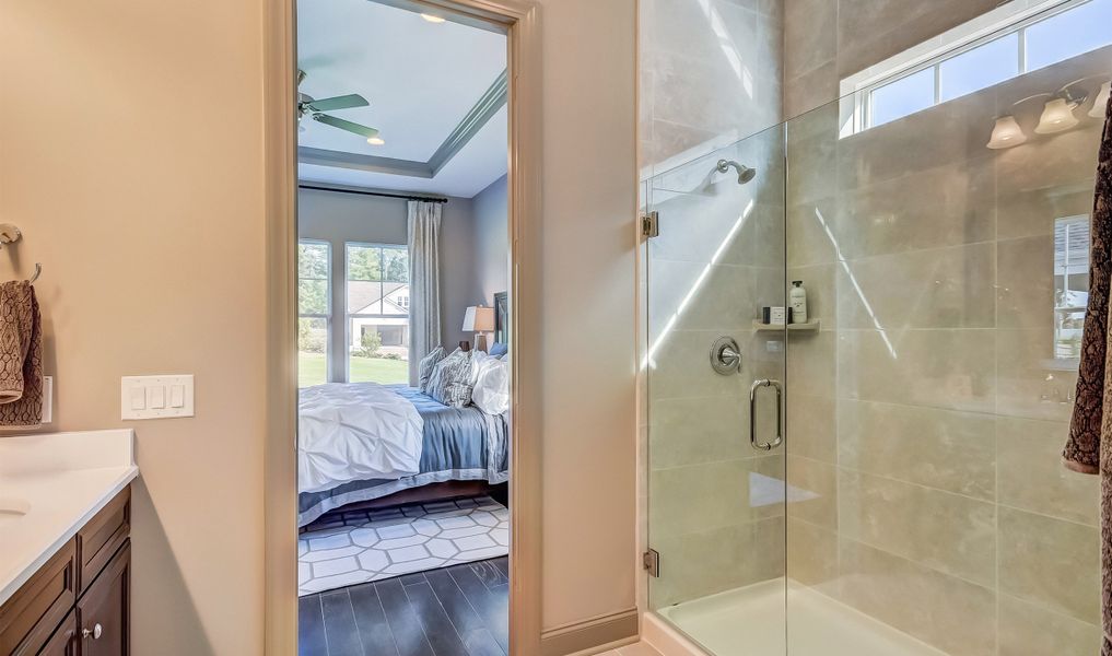 Owner's bath with large shower