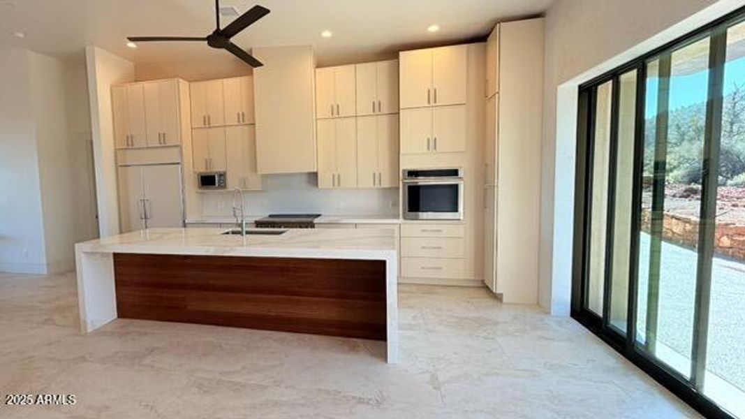 kitchen open to great room