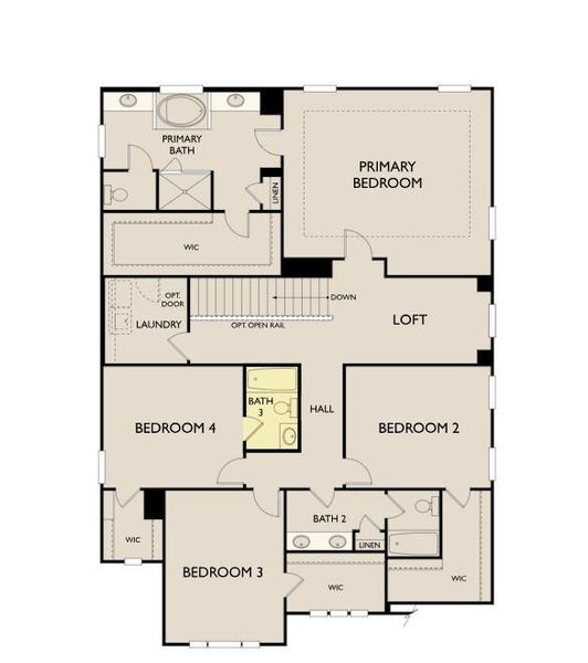 2D floor plan layout of this home in Eastlyn Crossing, Flowery Branch, GA (Image 4). 2D floor plan layout of this home in Eastlyn Crossing, Flowery Branch, GA (Image 4).