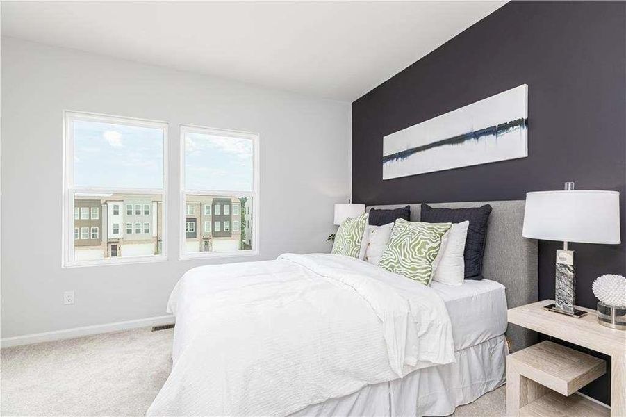 Furnished interior view inside a new home in , Atlanta (Image 9). Furnished interior view inside a new home in , Atlanta (Image 9).