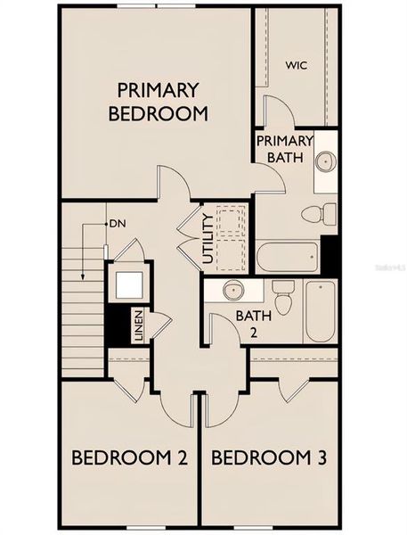2D floor plan layout of this home in Temples Crossing, Davenport, FL (Image 2). 2D floor plan layout of this home in Temples Crossing, Davenport, FL (Image 2).