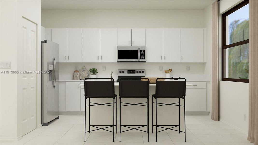 Furnished interior view inside a new home in Arbor Estates, Miami (Image 4).