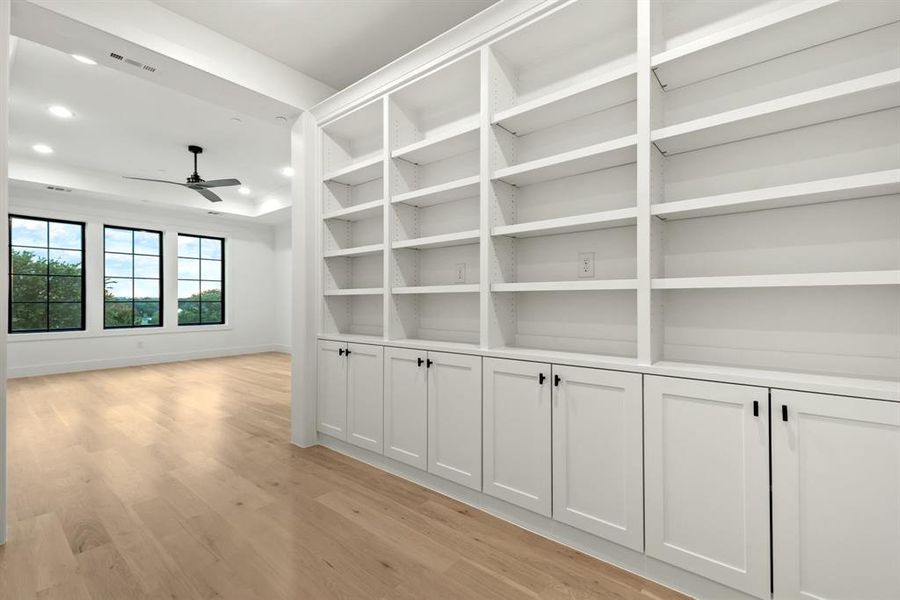 Upstairs gameroom built-ins Upstairs gameroom built-ins