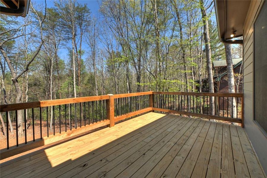 Exterior details and patio area of a home in , Ellijay (Image 31).