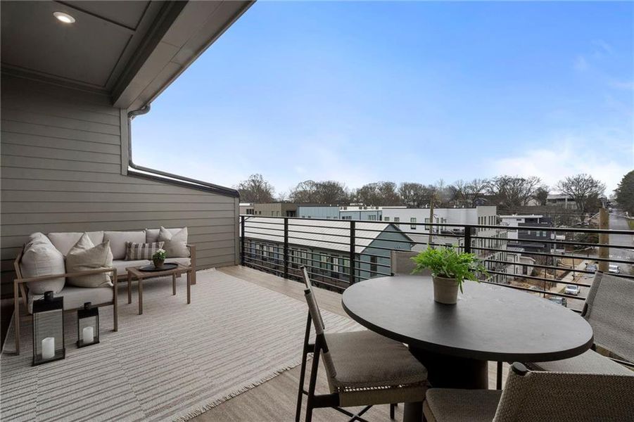 Exterior details and patio area of a home in , Atlanta (Image 1). Exterior details and patio area of a home in , Atlanta (Image 1).