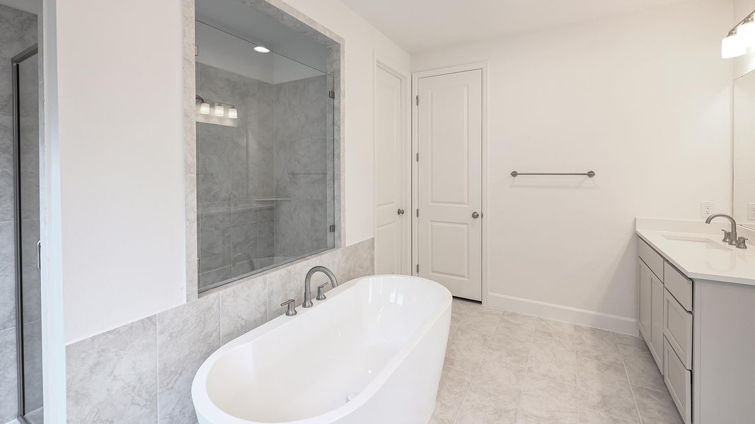 Furnished interior view inside a new home in Crosswinds, Kyle (Image 17).