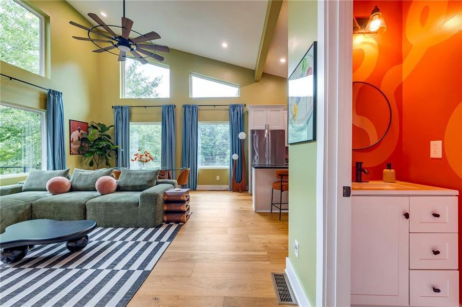 Furnished interior view inside a new home in , Atlanta (Image 13). Furnished interior view inside a new home in , Atlanta (Image 13).