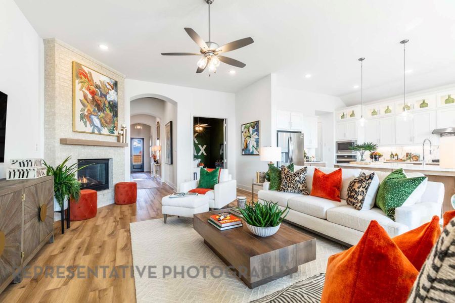 Furnished interior view inside a new home in 6 Creeks at Waterridge: 60ft. lots, Kyle (Image 21). Furnished interior view inside a new home in 6 Creeks at Waterridge: 60ft. lots, Kyle (Image 21).