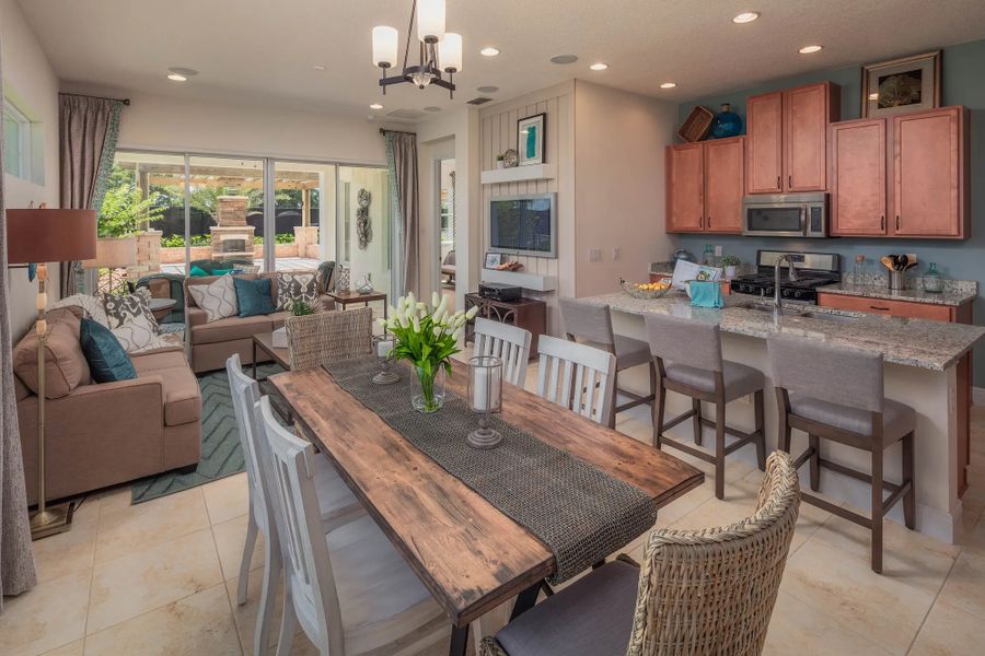 Representative furnished interior of a home built from the Amelia by Jones Homes USA in Twin Lakes, St. Cloud (Image 5).