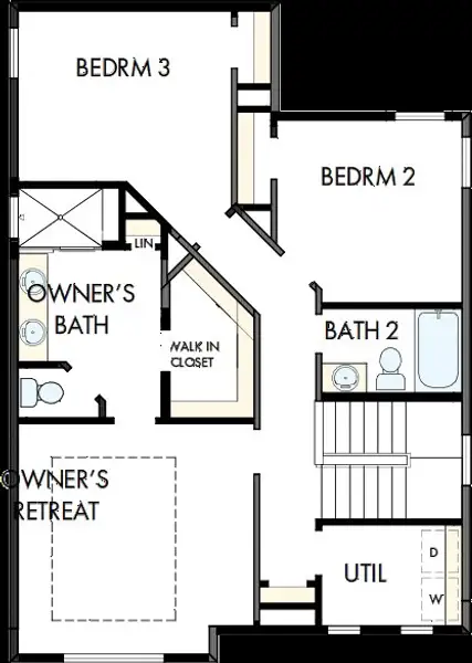 2D floor plan layout of this home in Whitley Preserve – Park Collection, Mint Hill, NC (Image 3). 2D floor plan layout of this home in Whitley Preserve – Park Collection, Mint Hill, NC (Image 3).