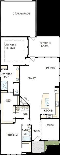 2D floor plan layout of this home in Elements at Viridian - Signature Series, Arlington, TX (Image 5). 2D floor plan layout of this home in Elements at Viridian - Signature Series, Arlington, TX (Image 5).