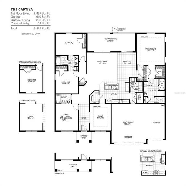 2D floor plan layout of this home in Palm Coast, Palm Coast, FL (Image 5).