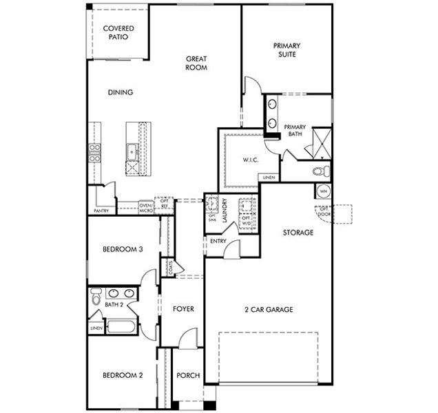 2D floor plan layout of this home in Arbor at Madera Highlands II, Sahuarita, AZ (Image 2). 2D floor plan layout of this home in Arbor at Madera Highlands II, Sahuarita, AZ (Image 2).