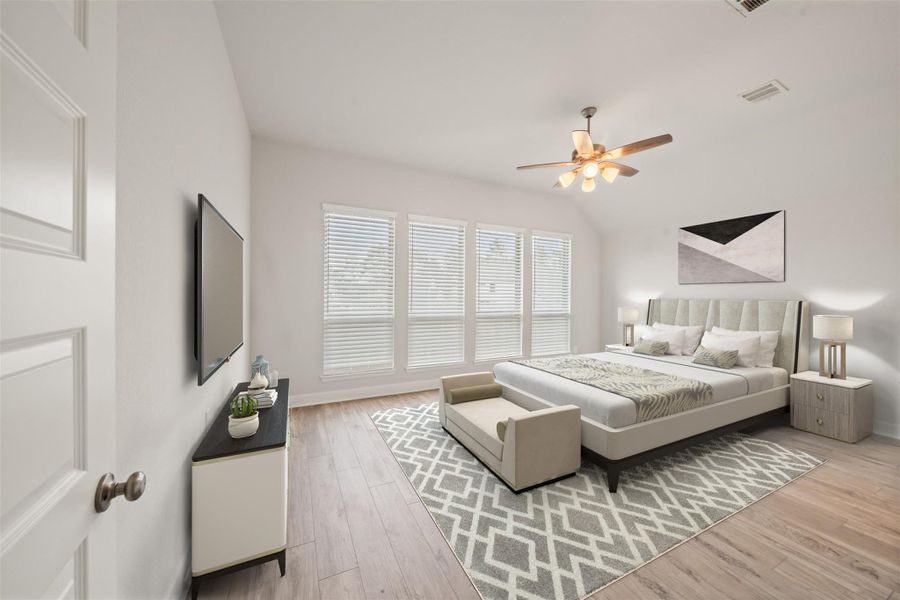 Furnished interior view inside a new home in The Woodlands Hills 60', Willis (Image 7).