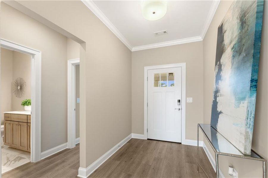Spacious, unfurnished interior of a new home in The Courtyards at Bailey Farms, Dacula (Image 22).