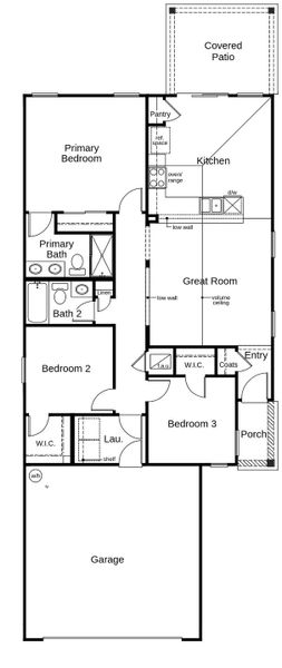 2D floor plan layout of this home in Somerset - Classic Series, Palm Coast, FL (Image 2).