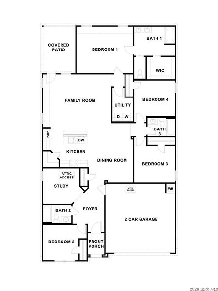 2D floor plan layout of this home in Trace, San Marcos, TX (Image 3).