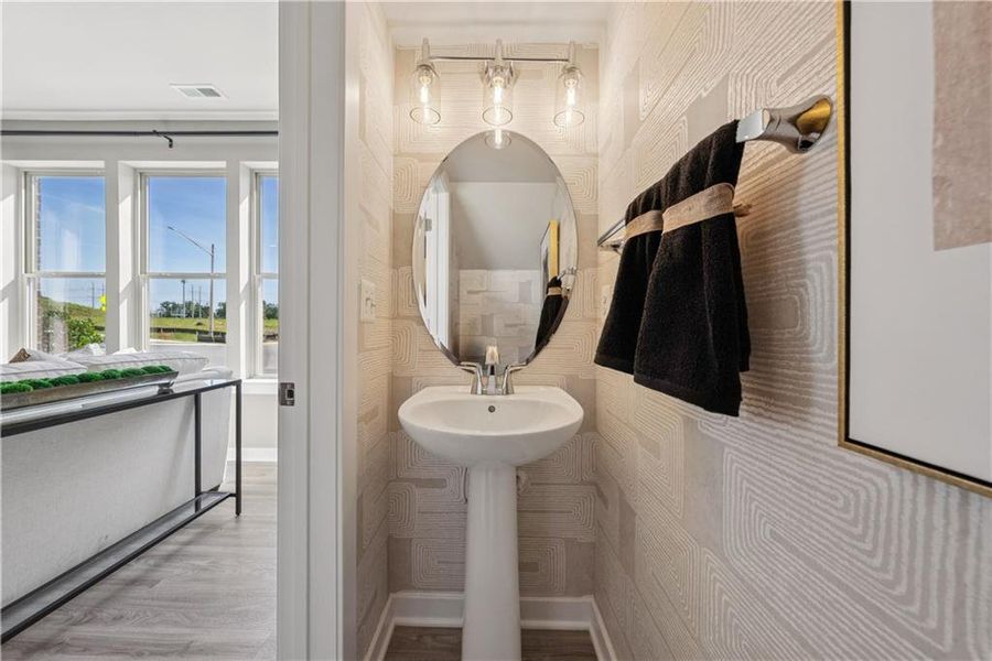 Furnished interior view inside a new home in Skylar Townhome Style Condos, Atlanta (Image 9). Furnished interior view inside a new home in Skylar Townhome Style Condos, Atlanta (Image 9).