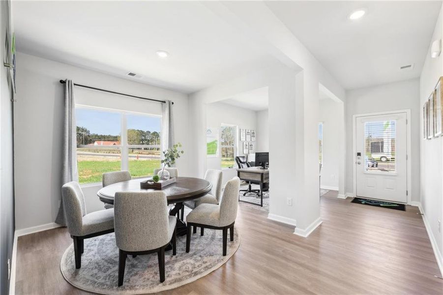 Furnished interior view inside a new home in The Hills at Cedar Creek, Winder (Image 6).