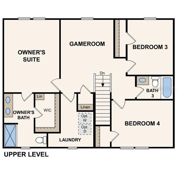 2D floor plan layout of this home in Palm Coast Signature, Palm Coast, FL (Image 2). 2D floor plan layout of this home in Palm Coast Signature, Palm Coast, FL (Image 2).