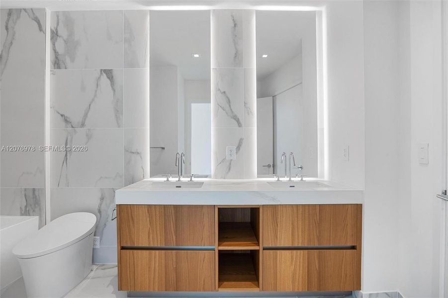 Furnished interior view inside a new home in , Miami (Image 12).