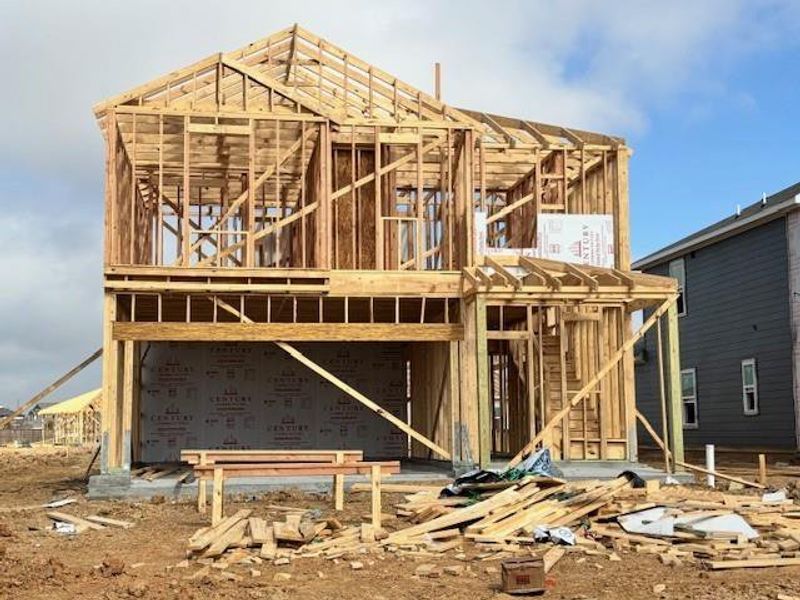 In-progress construction of a new home in Laurel Farms, Brookshire, TX (Image 22).