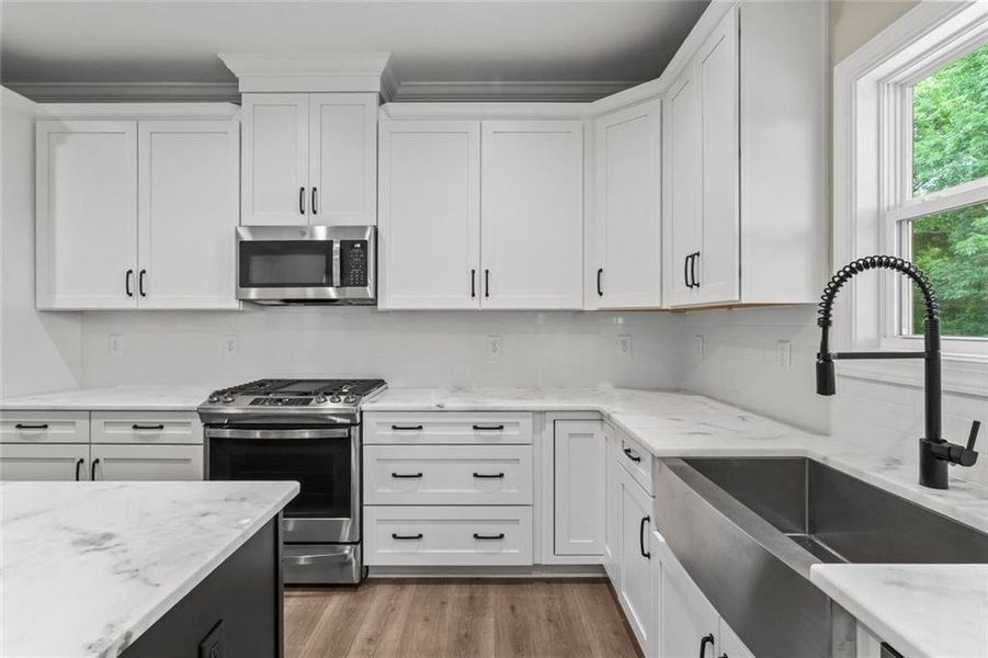 Furnished interior view inside a new home in , Dallas (Image 10).