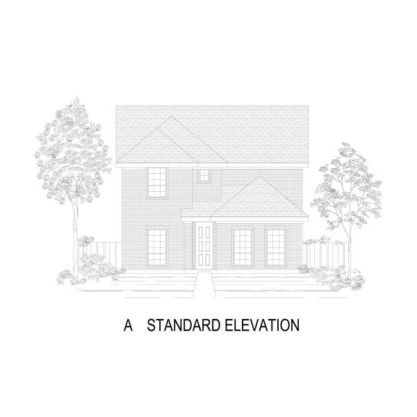 Representative rendering of the exterior for the Rayburn R - 40' Homesites by First Texas Homes (Image 1).