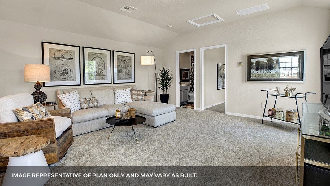 Furnished interior view inside a new home in Southgrove, Kyle (Image 6).