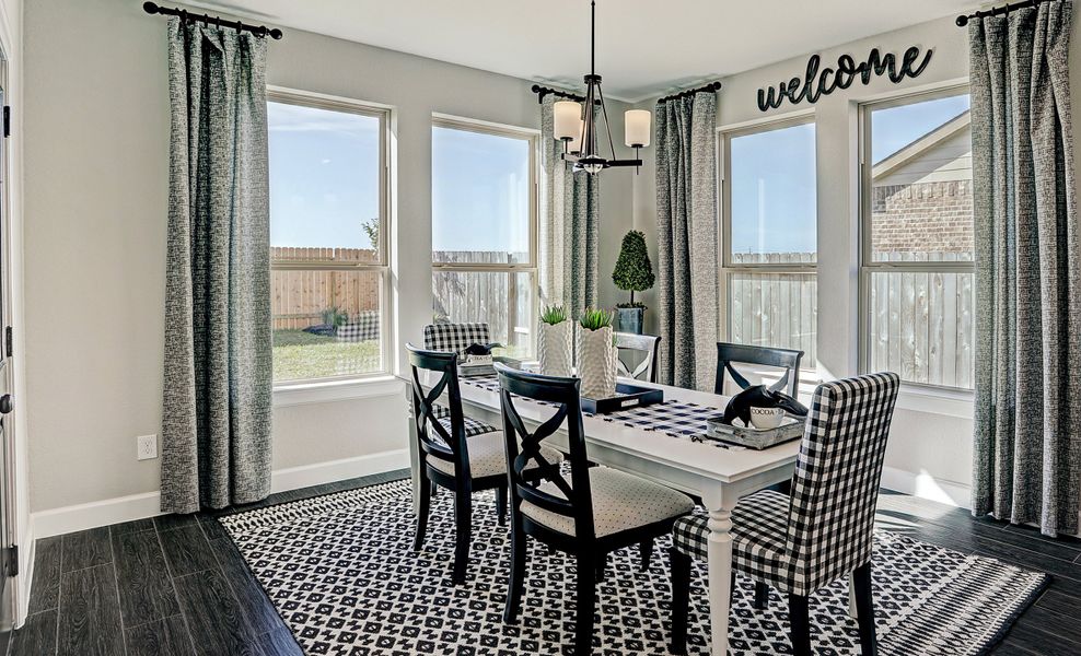 Sun-lit dining area