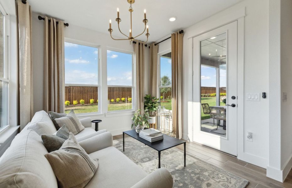 Representative furnished interior of a home built from the Prosperity by Del Webb in Del Webb Sonoma Verde, Rockwall (Image 9).