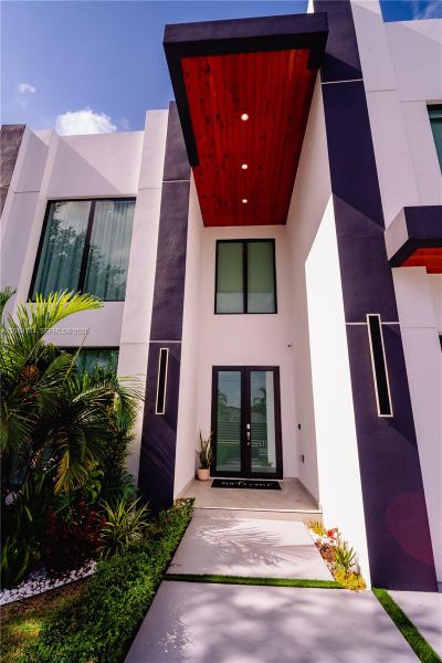 Exterior details and patio area of a home in , Miami (Image 39). Exterior details and patio area of a home in , Miami (Image 39).