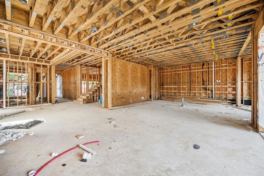 View from the Family Room towards the Island Kitchen.