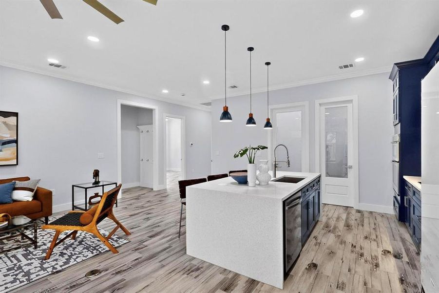 Furnished interior view inside a new home in , Dallas (Image 14). Furnished interior view inside a new home in , Dallas (Image 14).