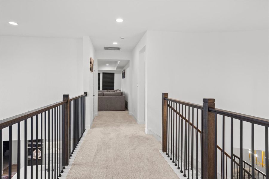 Spacious upper-level landing