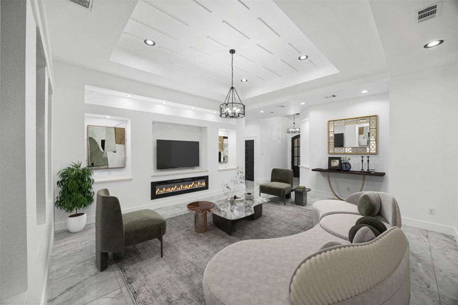 Furnished interior view inside a new home in , Conroe (Image 9).