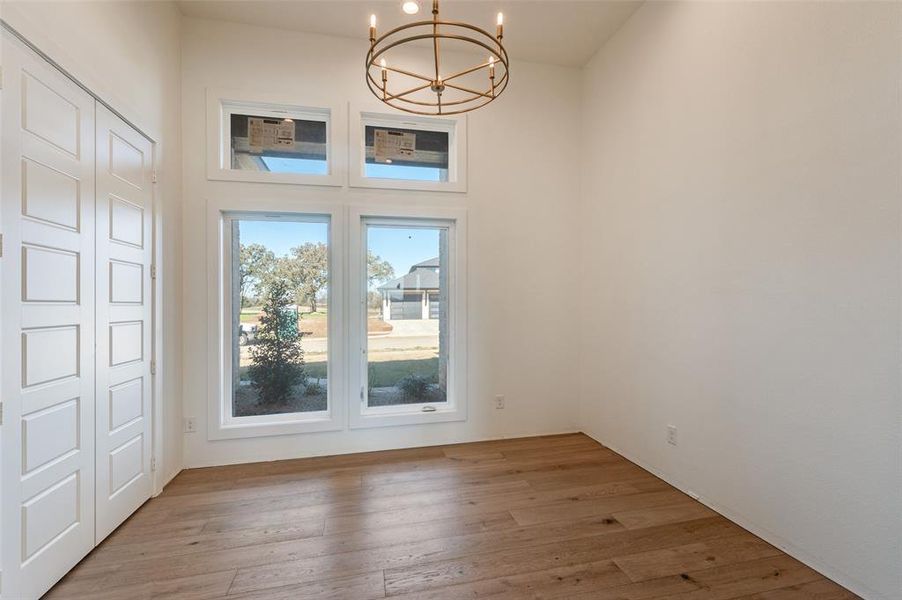 View of study from french doors. View of study from french doors.